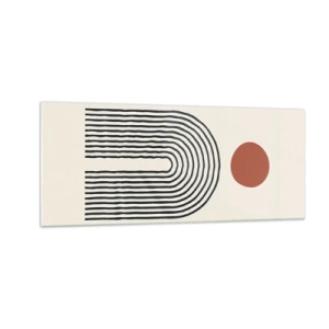 Cuadro sobre vidrio - Impresiones sobre Vidrio - Magnetismo de formas y colores - 100x40 cm