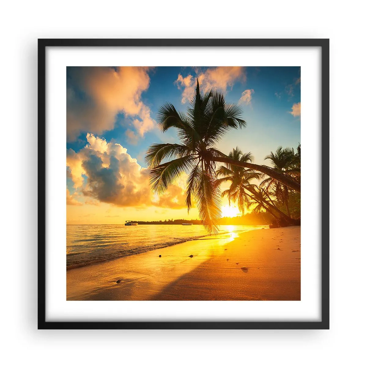 Póster en marco negro - Un sueño caribeño - 50x50 cm