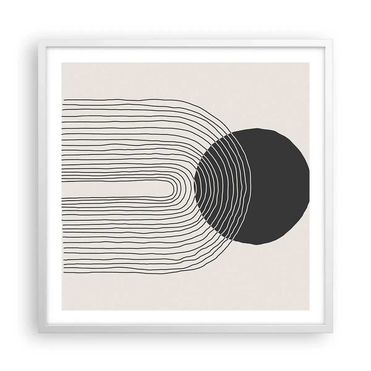Póster en marco blanco - Temblor y certeza - 60x60 cm
