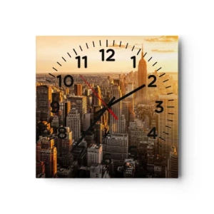 Reloj de pared - Reloj de vidrio - Creciendo al sol - 30x30 cm