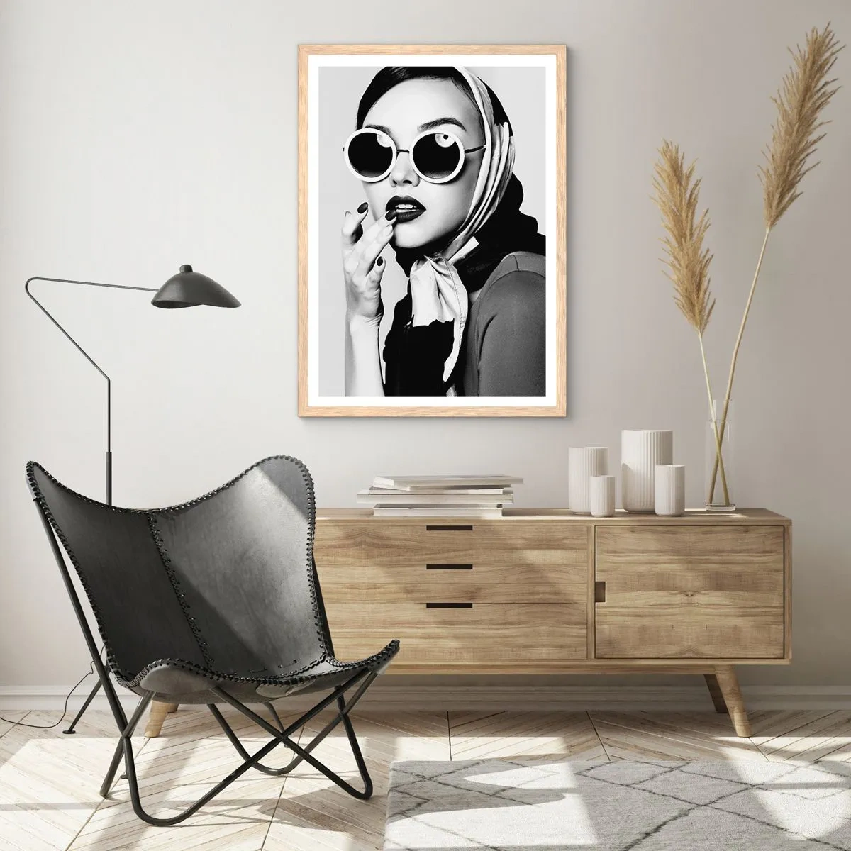 Póster en marco roble claro - Saludos desde los años 60 - 61x91 cm