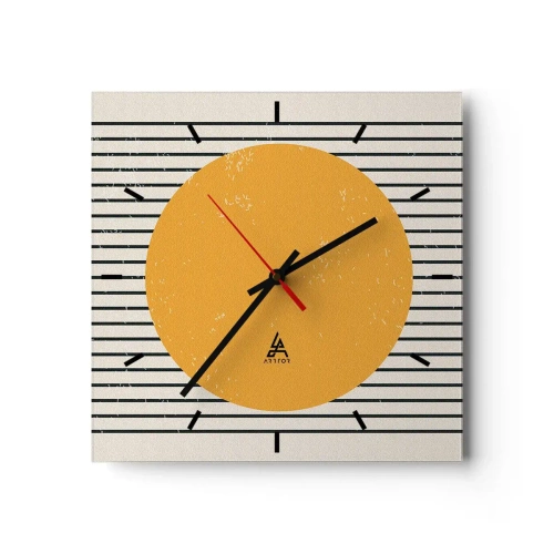 Reloj de pared - Reloj de vidrio - El poder de la sencillez - 40x40 cm