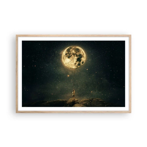 Póster en marco roble claro - El que robó la luna - 91x61 cm