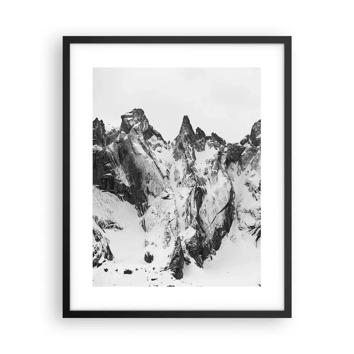 Póster en marco negro - Cresta amenazante - 40x50 cm