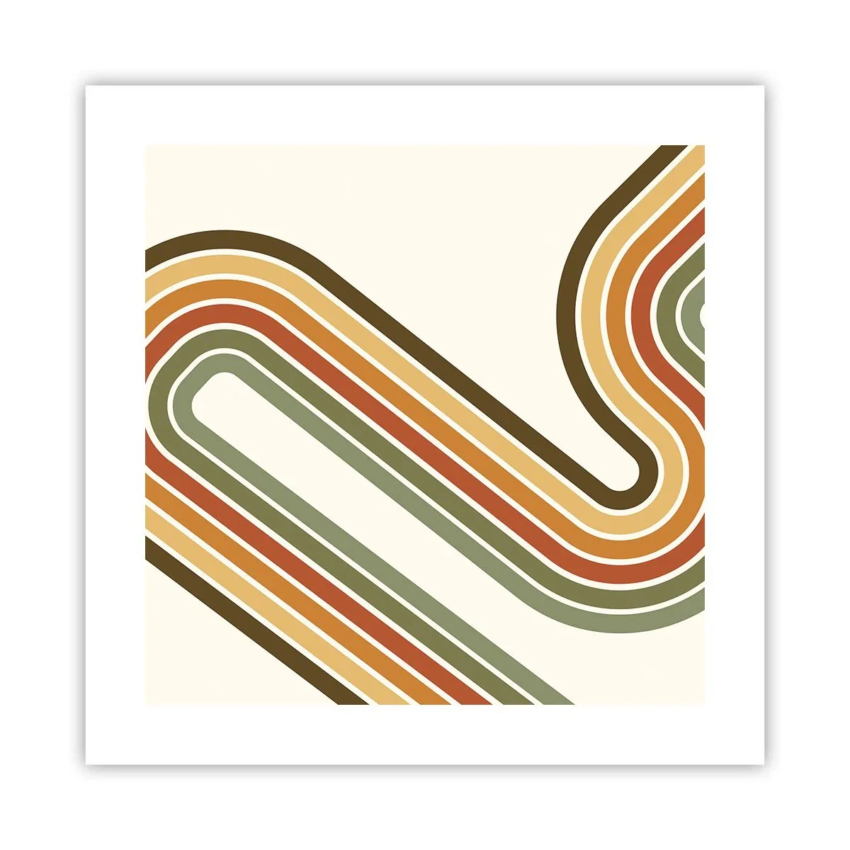 Póster - Zigzagueando hasta su destino - 40x40 cm