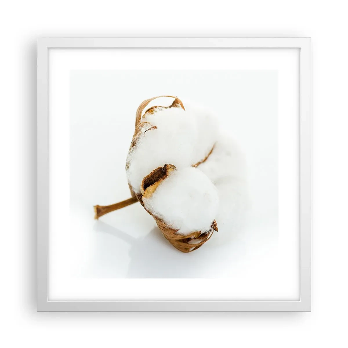 Póster en marco blanco - Suave por naturaleza - 40x40 cm