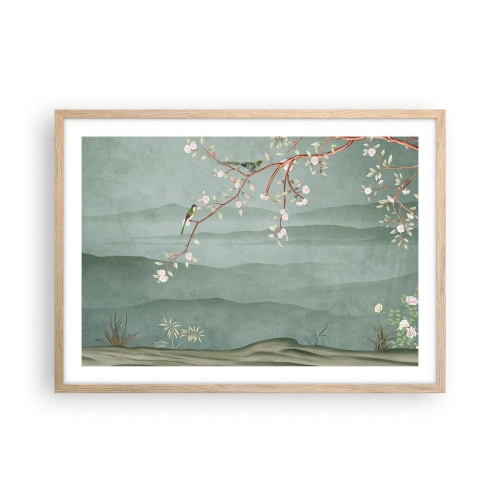 Póster en marco roble claro - Primavera, ah, eres tú - 70x50 cm