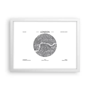 Póster en marco blanco - Anatomía de Londres - 40x30 cm