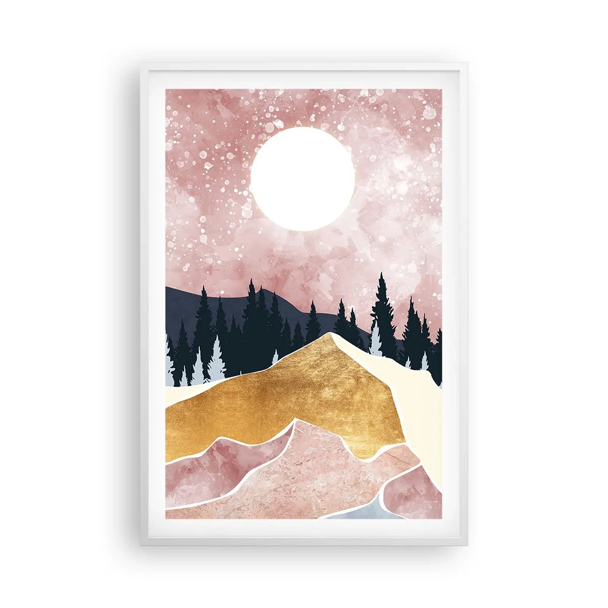 Póster en marco blanco - Vigilancia nocturna - 61x91 cm