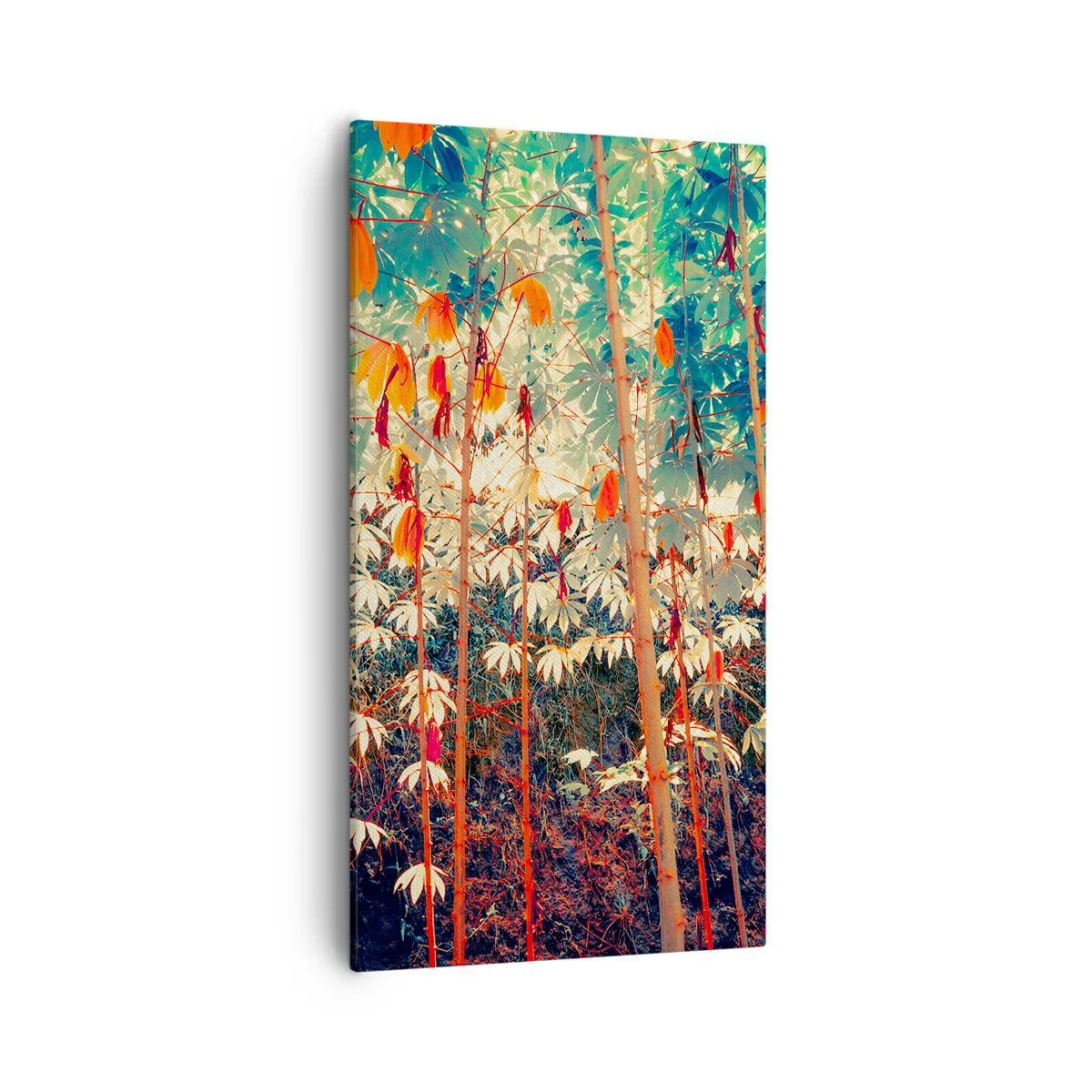 Cuadro sobre lienzo - Impresión de Imagen - La vida secreta de las hojas - 55x100 cm