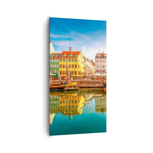 Cuadro sobre lienzo - Impresión de Imagen - Sobre el agua tan suave como un espejo - 65x120 cm