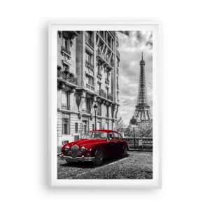 Póster en marco blanco - Un depredador en la ciudad - 61x91 cm