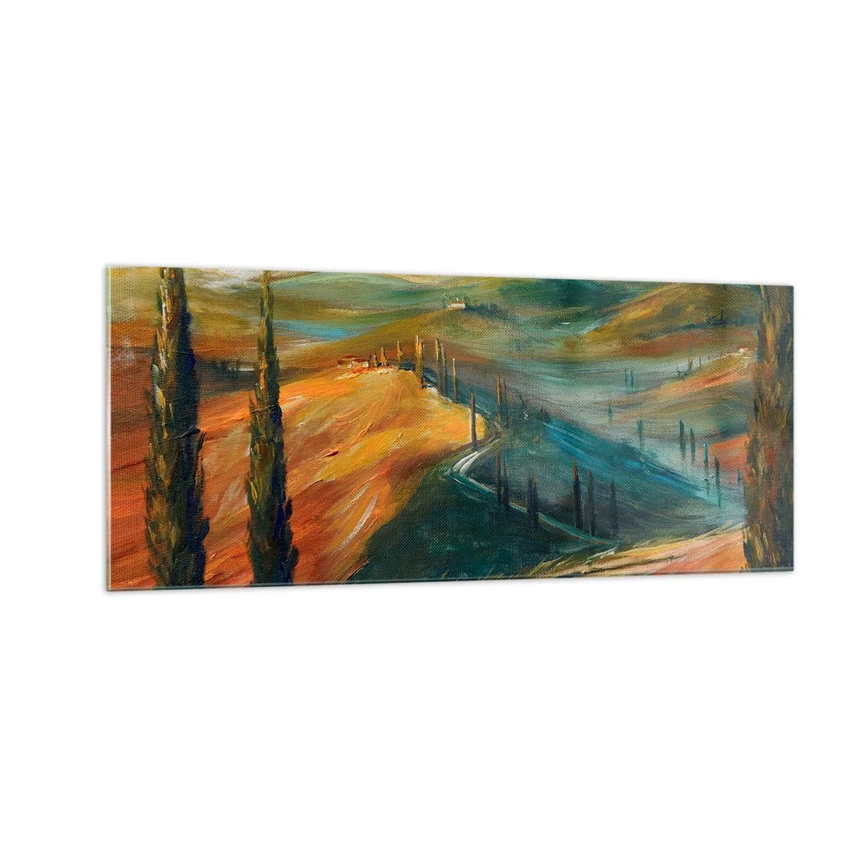 Cuadro sobre vidrio - Impresiones sobre Vidrio - Paisaje toscano - 100x40 cm