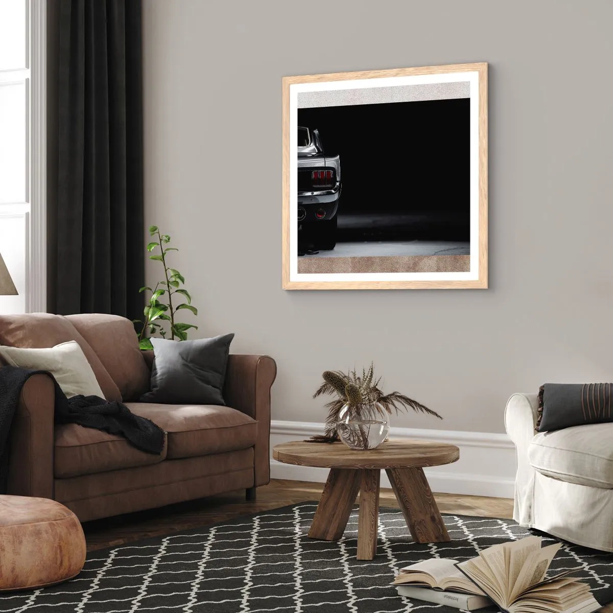 Póster en marco roble claro - El encanto de los clásicos - 60x60 cm