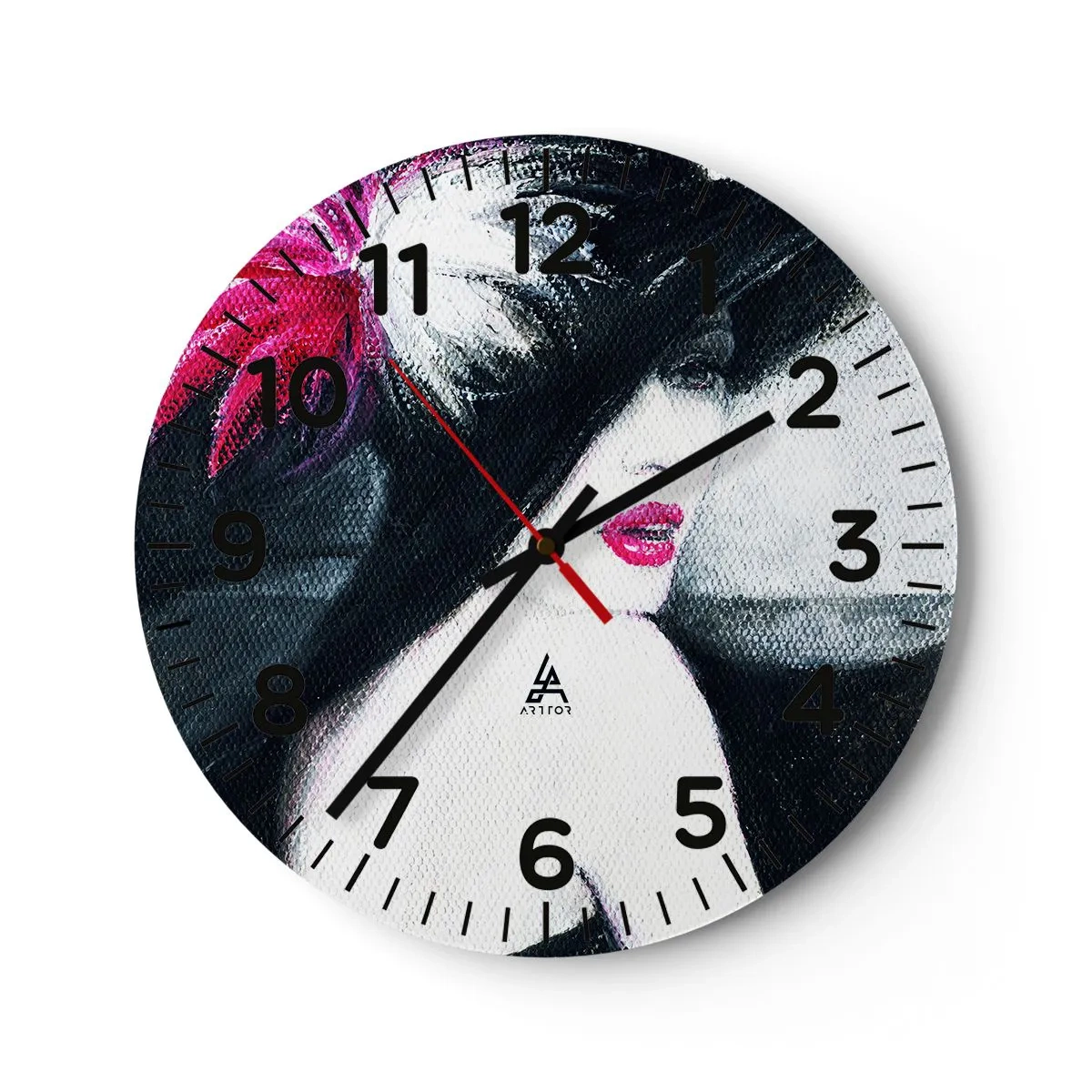 Reloj de pared - Reloj de vidrio - Siempre un misterio - 30x30 cm