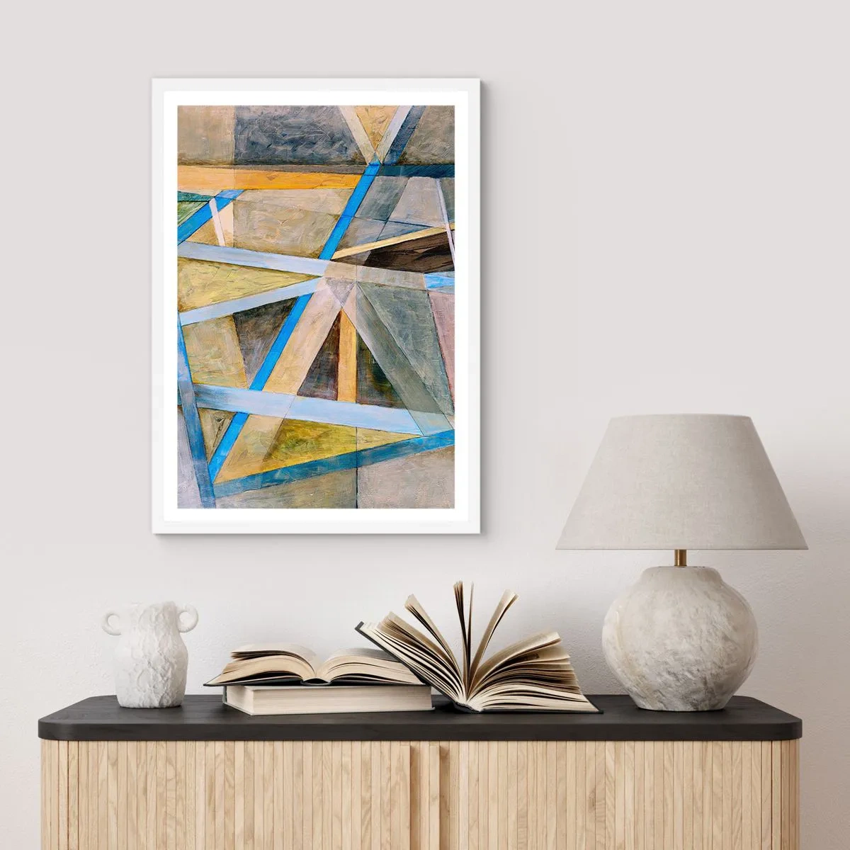 Póster en marco blanco - ¿Recto o inclinado? - 30x40 cm