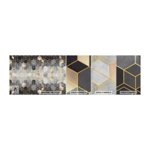 Muestra de fotomural autoadhesivo Deluxe Sticker - Composición de diamantes - Abstracción, Pedazo, Gráficos - 100x30 cm
