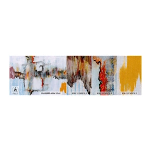 Muestra de fotomural Premium Canvas - Abstracto sobre el agua - Abstracción, Pedazo, Patrón moderno - 100x30 cm