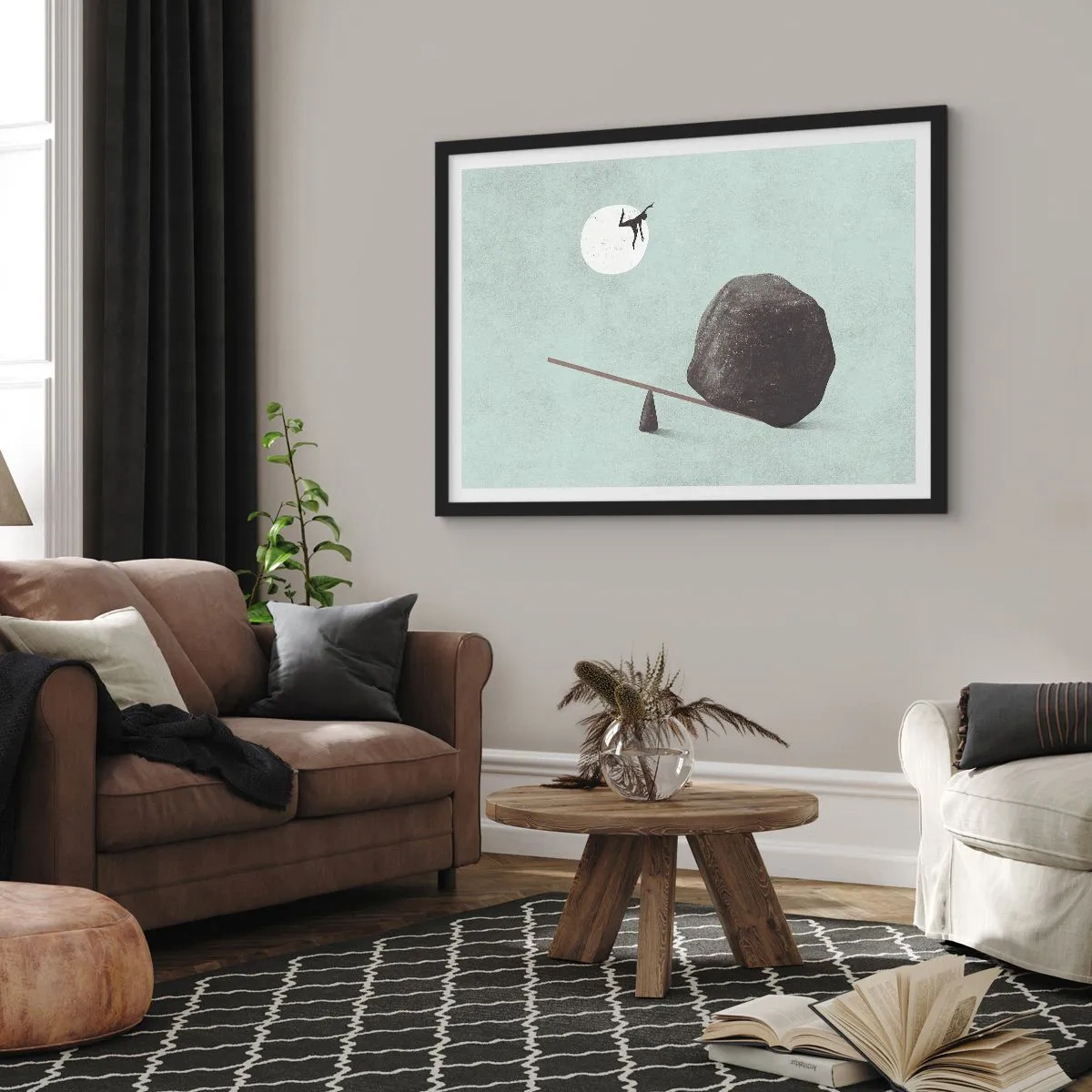 Póster en marco negro - Un sueño hecho realidad - 50x40 cm
