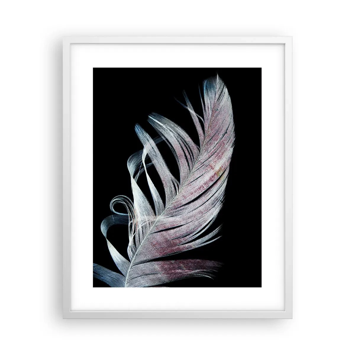 Póster en marco blanco - Piensa en el tacto - 40x50 cm