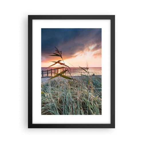 Póster en marco negro - Bailando con el viento - 30x40 cm