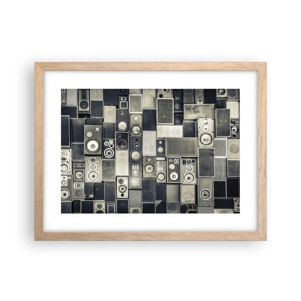 Póster en marco roble claro - Y todo fluye - 40x30 cm
