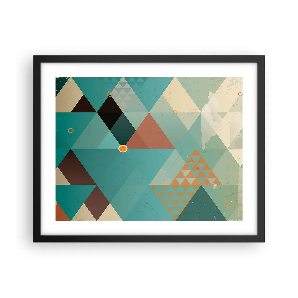 Póster en marco negro - Uno para todos y todos para uno - 50x40 cm