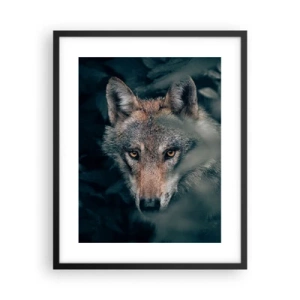 Póster en marco negro - Cazador - 40x50 cm