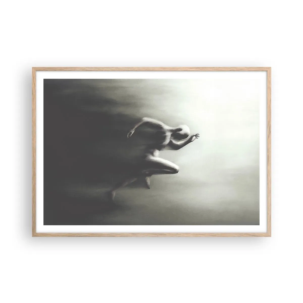 Póster en marco roble claro - Imparable - 100x70 cm