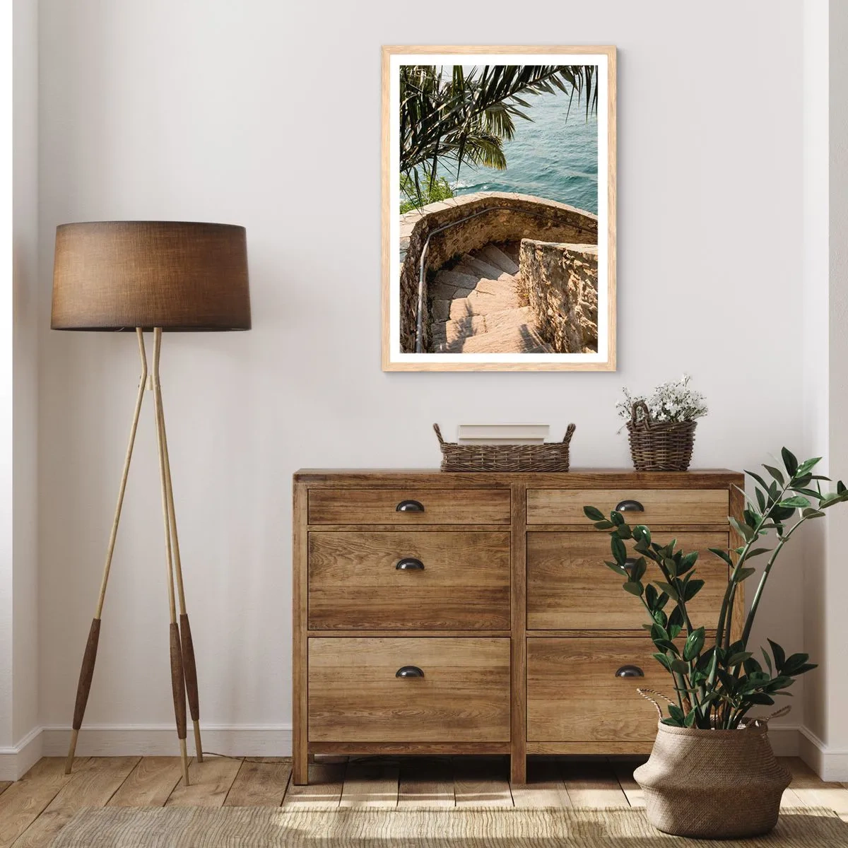 Póster en marco roble claro - Bajo el sol de Italia - 30x40 cm