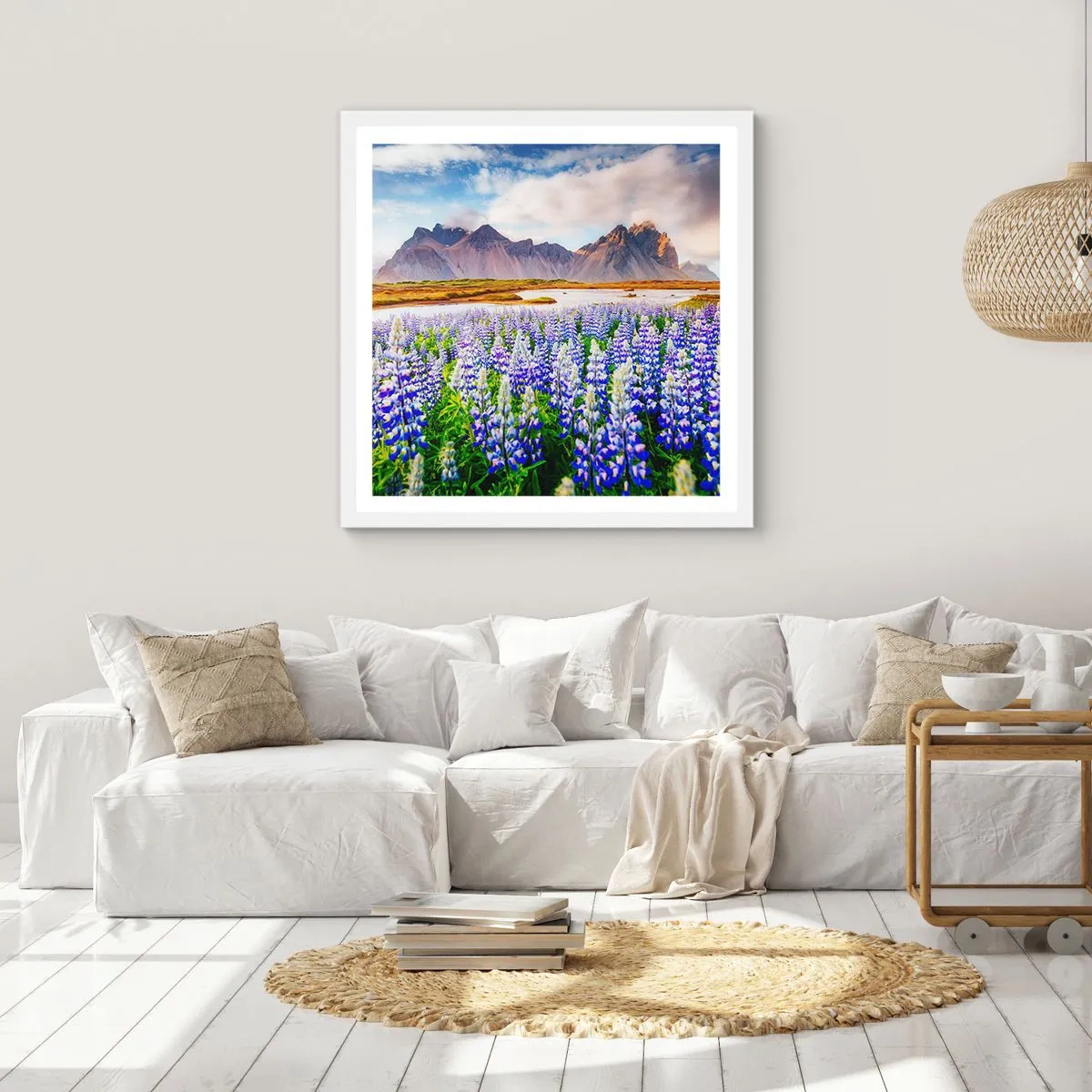 Póster en marco blanco - La fuerza y la severidad junto a la dulzura - 30x30 cm