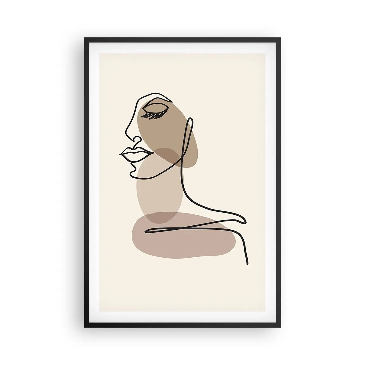 Póster en marco negro - Escucharse a sí misma - 61x91 cm