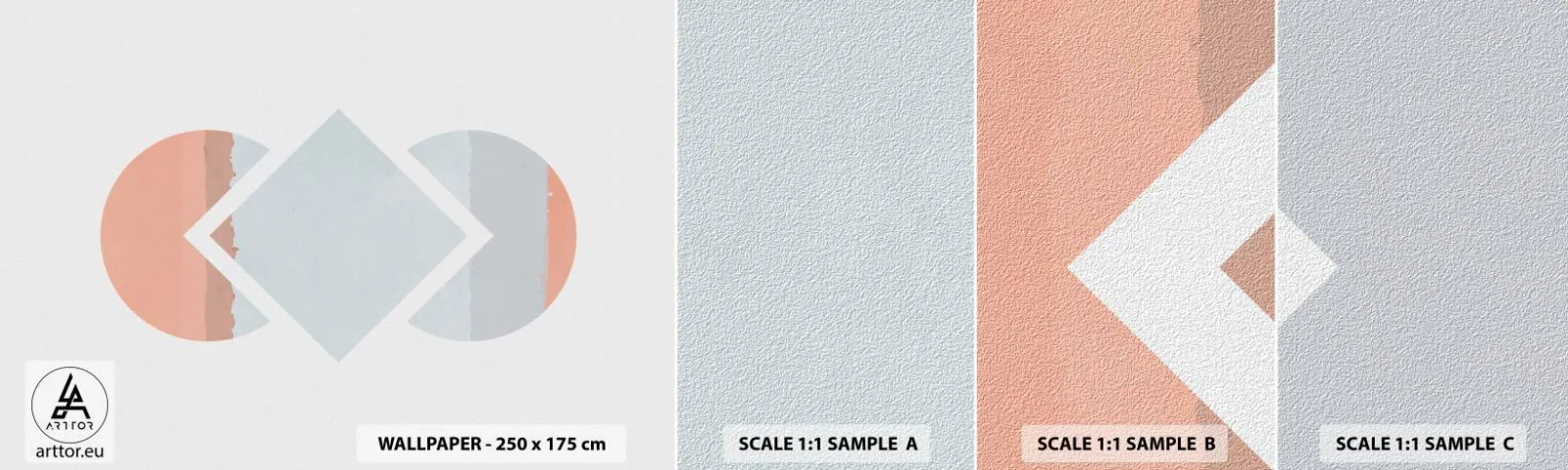 Muestra De Fotomural Standard Eco - Arte geométrico - Abstracción, Pedazo, Minimalismo - 100x30 cm