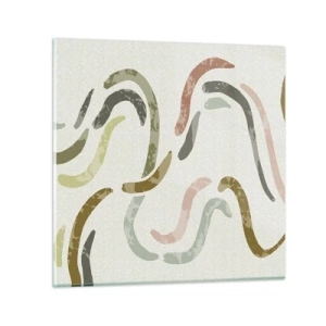 Cuadro sobre vidrio - Impresiones sobre Vidrio - La alegre danza de la abstracción - 50x50 cm
