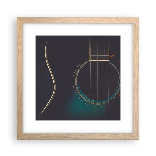 Póster en marco roble claro - Un momento antes de que suene - 30x30 cm