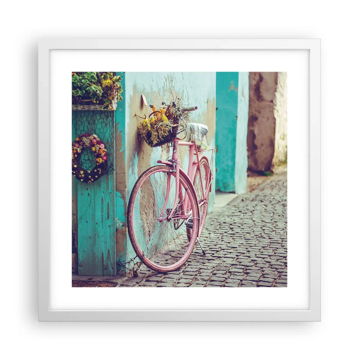 Póster en marco blanco - Ahora mismo vuelvo - 40x40 cm