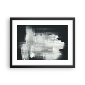 Póster en marco negro - Tejido vertical y horizontal - 40x30 cm