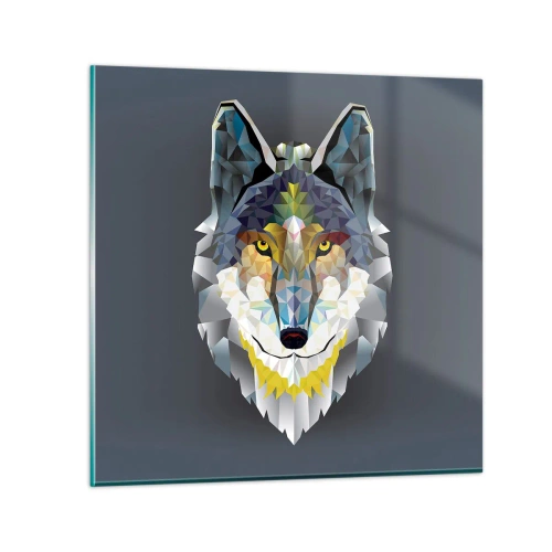 Cuadro sobre vidrio - Impresiones sobre Vidrio - Habla del lobo si lo ves - 30x30 cm