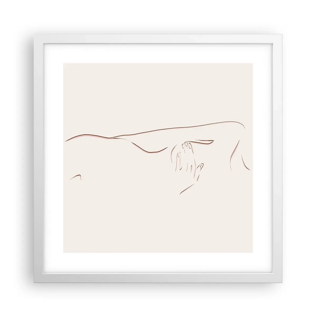 Póster en marco blanco - La forma del deseo - 40x40 cm