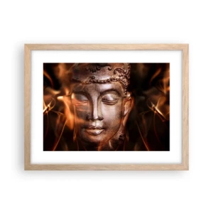 Póster en marco roble claro - Solo existe el aquí y el ahora - 40x30 cm