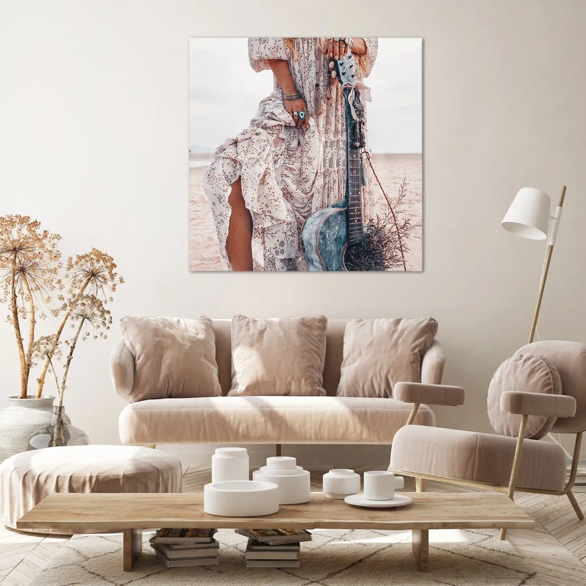 Cuadro sobre lienzo - Impresión de Imagen - Una flor en el camino - 60x60 cm