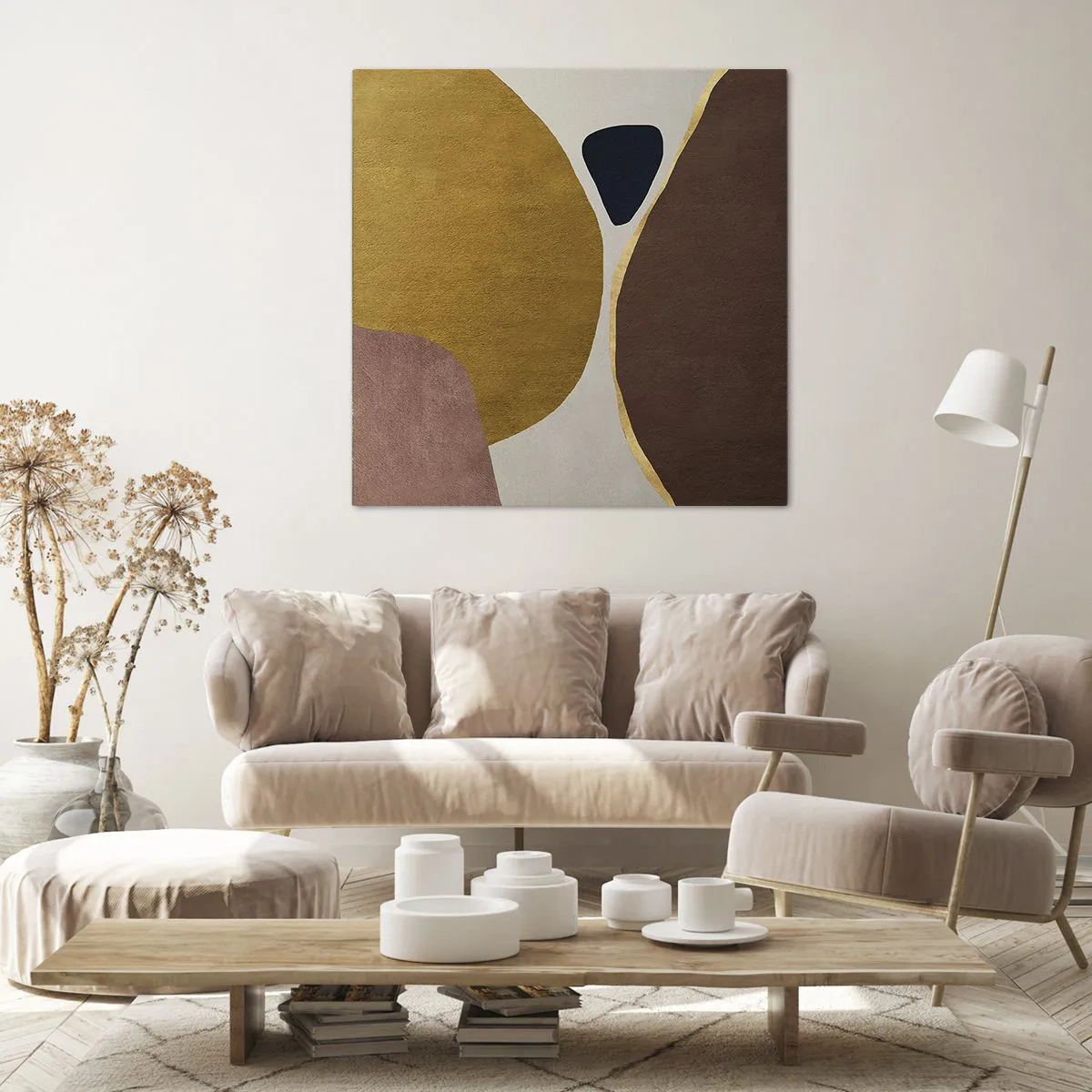 Cuadro sobre lienzo - Impresión de Imagen - Abstracción - un lugar en el espacio - 70x70 cm