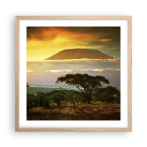 Póster en marco roble claro - El sueño del viajero - 50x50 cm