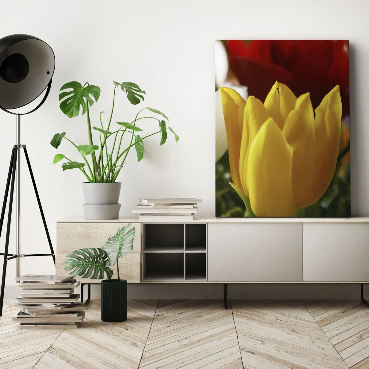Cuadro sobre lienzo - Impresión de Imagen - Fiebre del tulipán - 45x80 cm