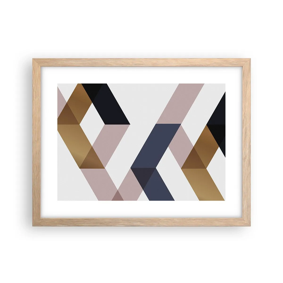 Póster en marco roble claro - Rectas y ángulos - 40x30 cm