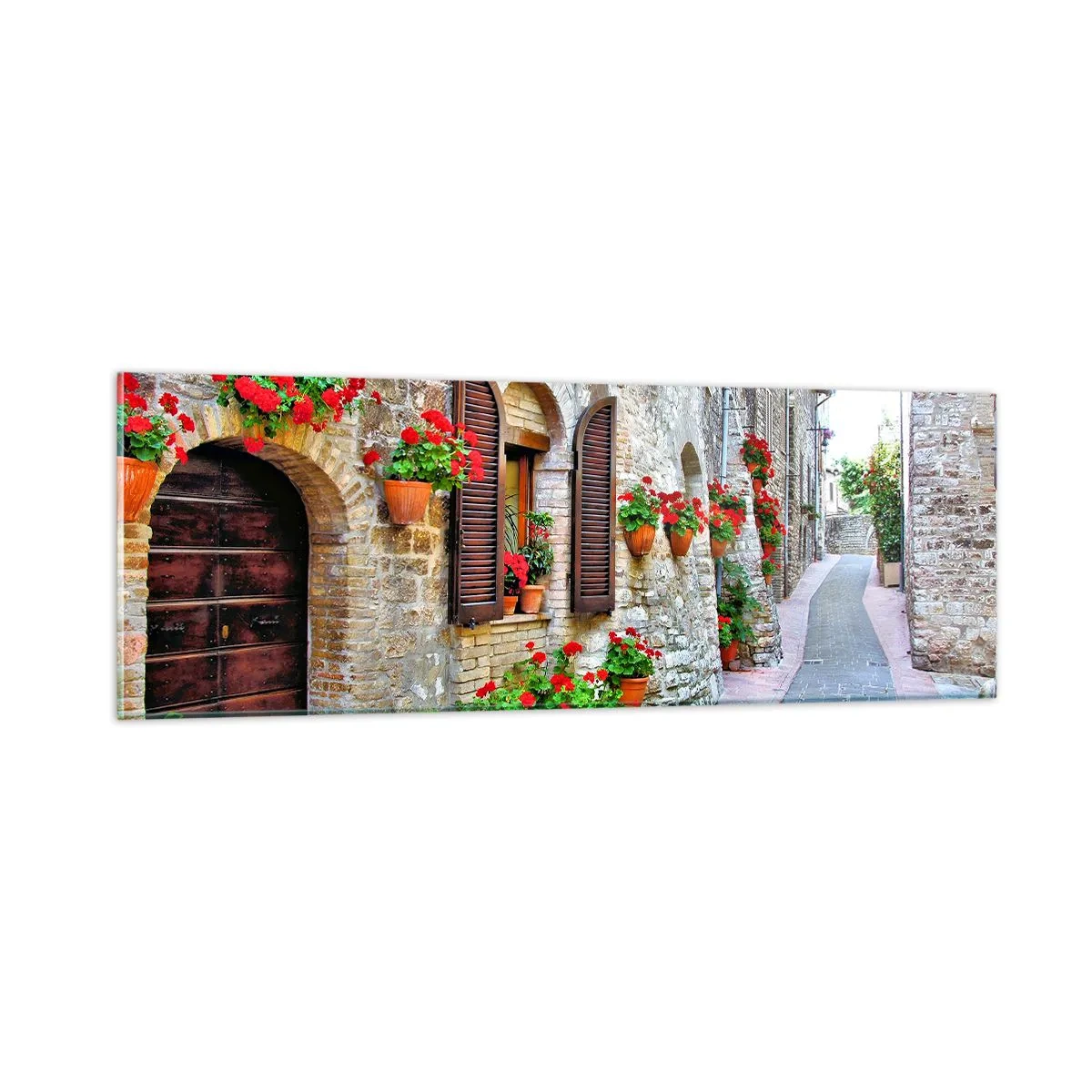 Cuadro sobre vidrio - Impresiones sobre Vidrio - Ambiente italiano - 90x30 cm