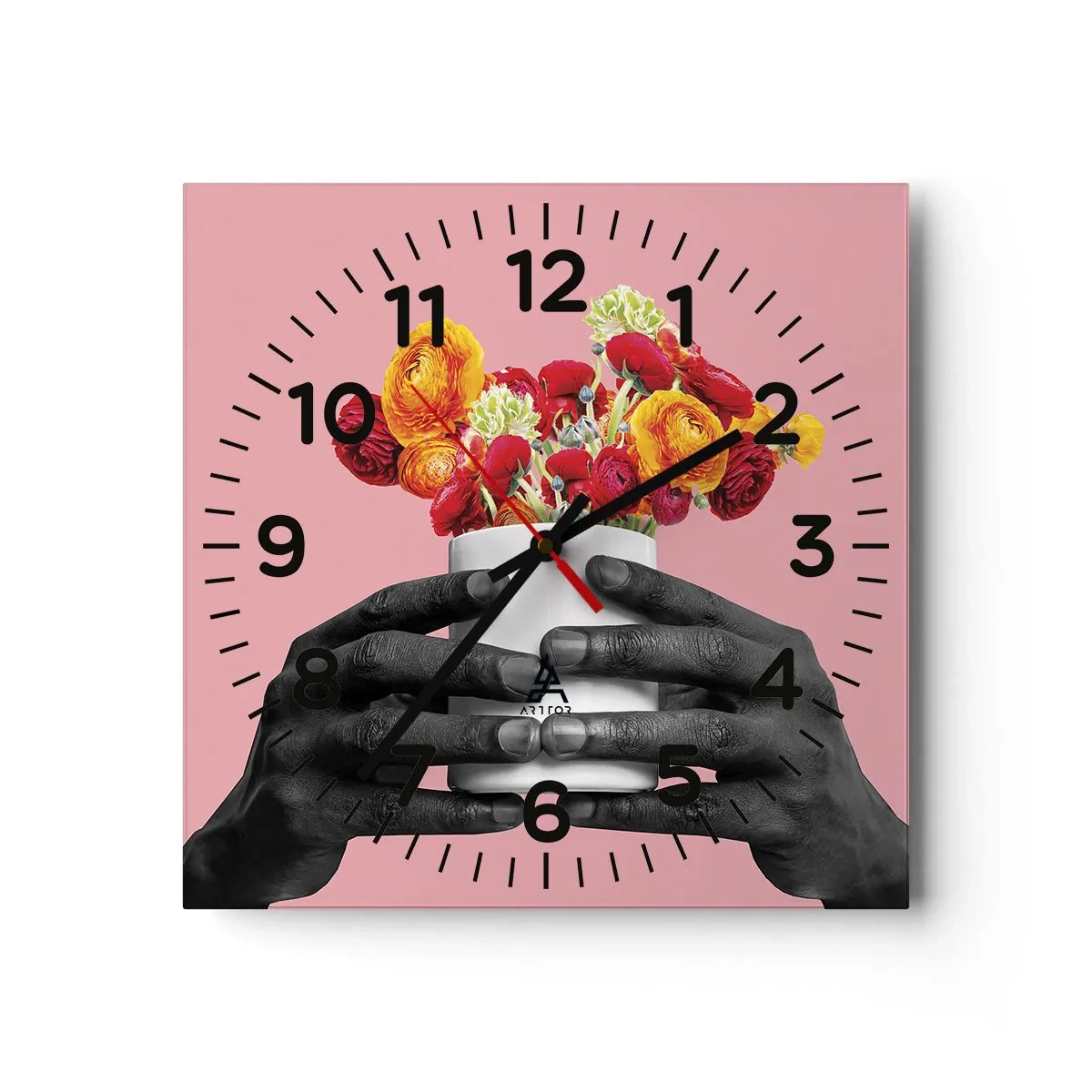 Reloj de pared - Reloj de vidrio - La apoteosis de la vida - 30x30 cm
