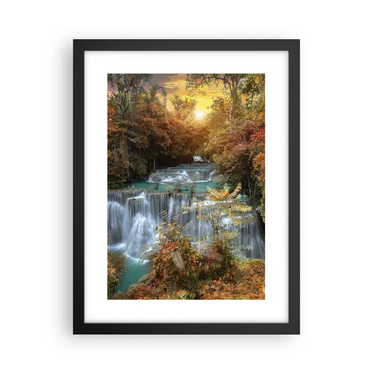 Póster en marco negro - El tesoro escondido del bosque - 30x40 cm