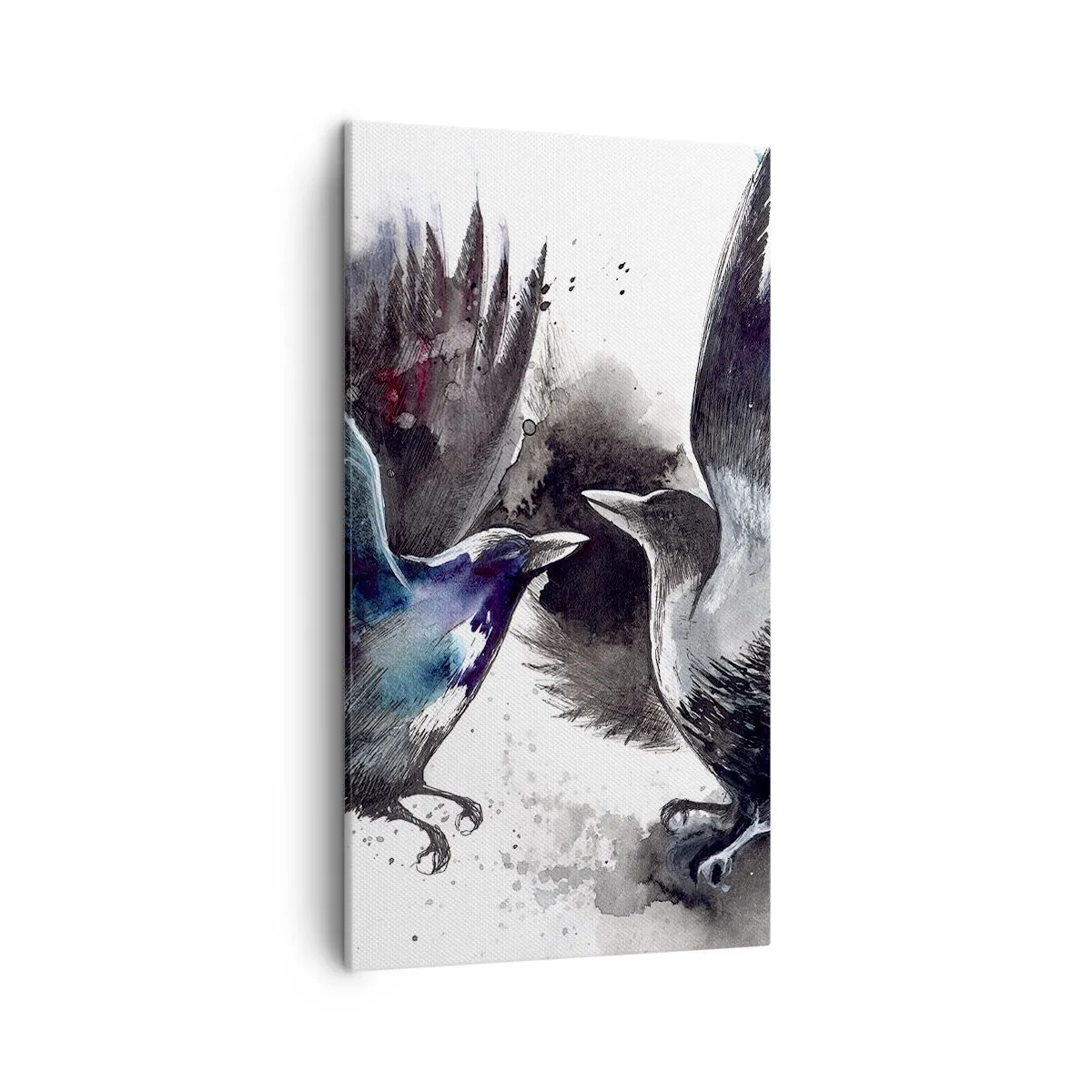 Cuadro sobre lienzo - Impresión de Imagen - De cuervo a cuervo... - 45x80 cm