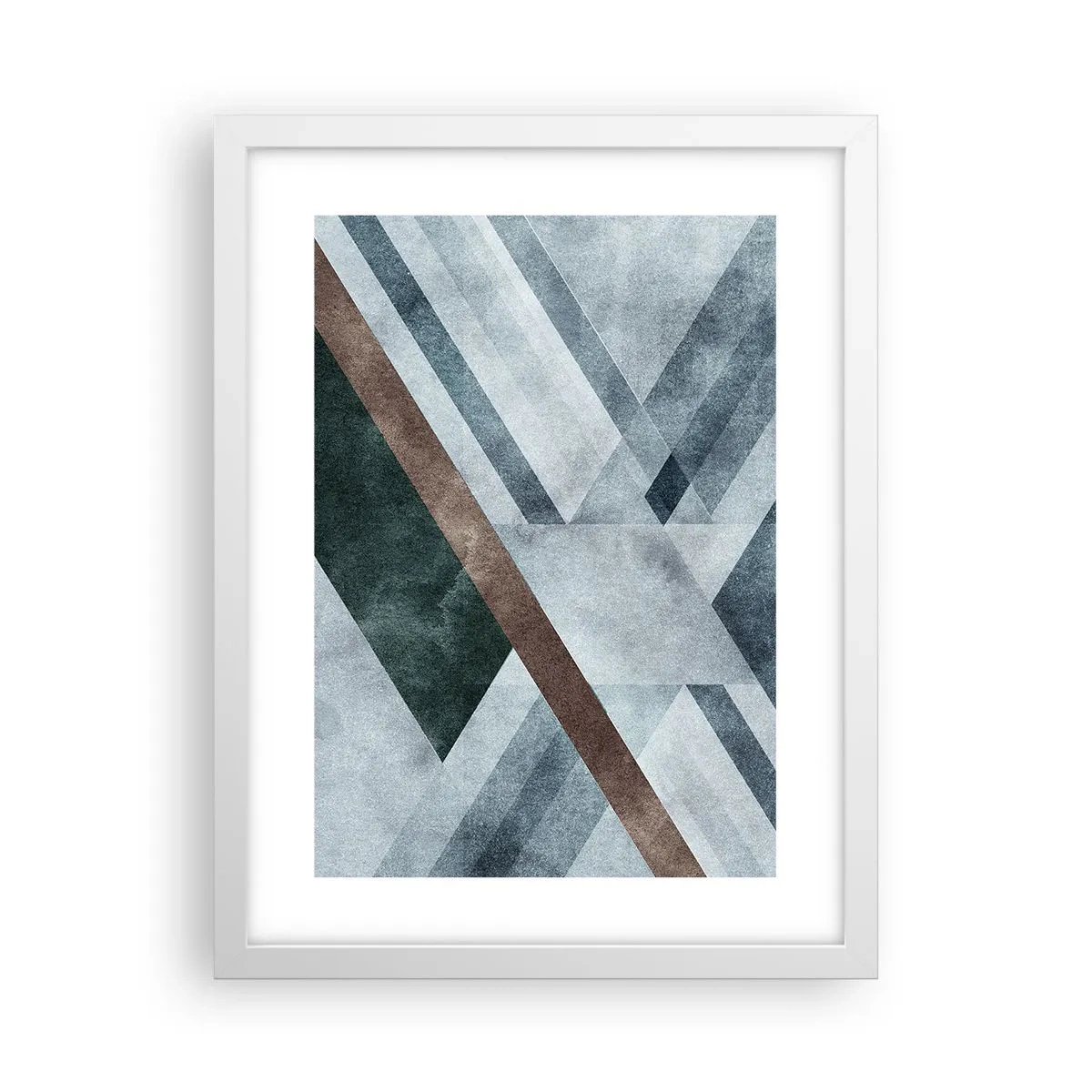 Póster en marco blanco - Sofisticada elegancia de la geometría - 30x40 cm